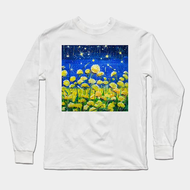 Dandelions. Starfall Long Sleeve T-Shirt by NataliaShchip